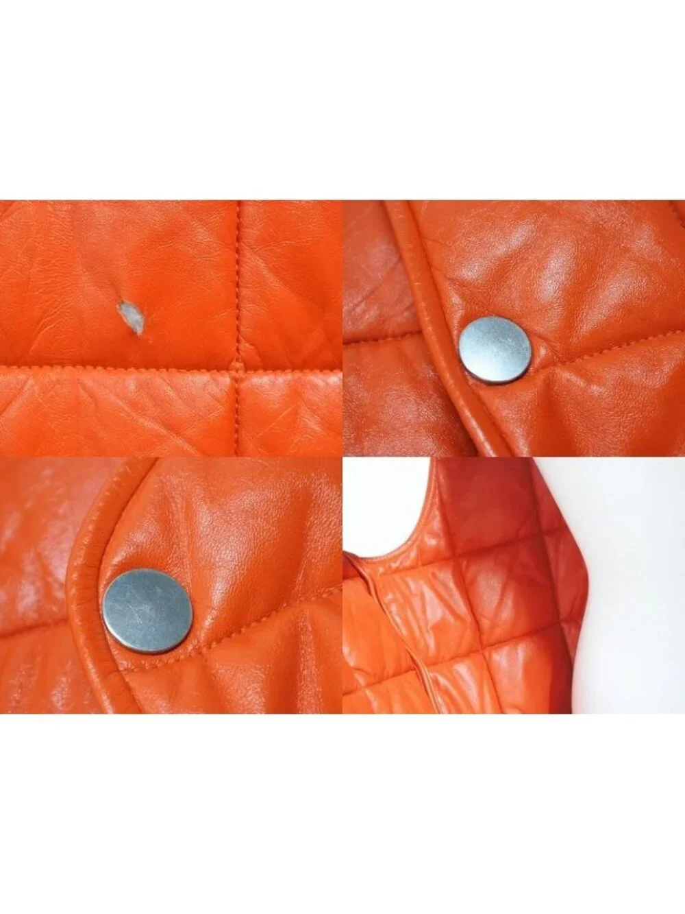 Bottega Veneta Leather Quilted Vest Jeepskin Polyester Red Yzerr Personal